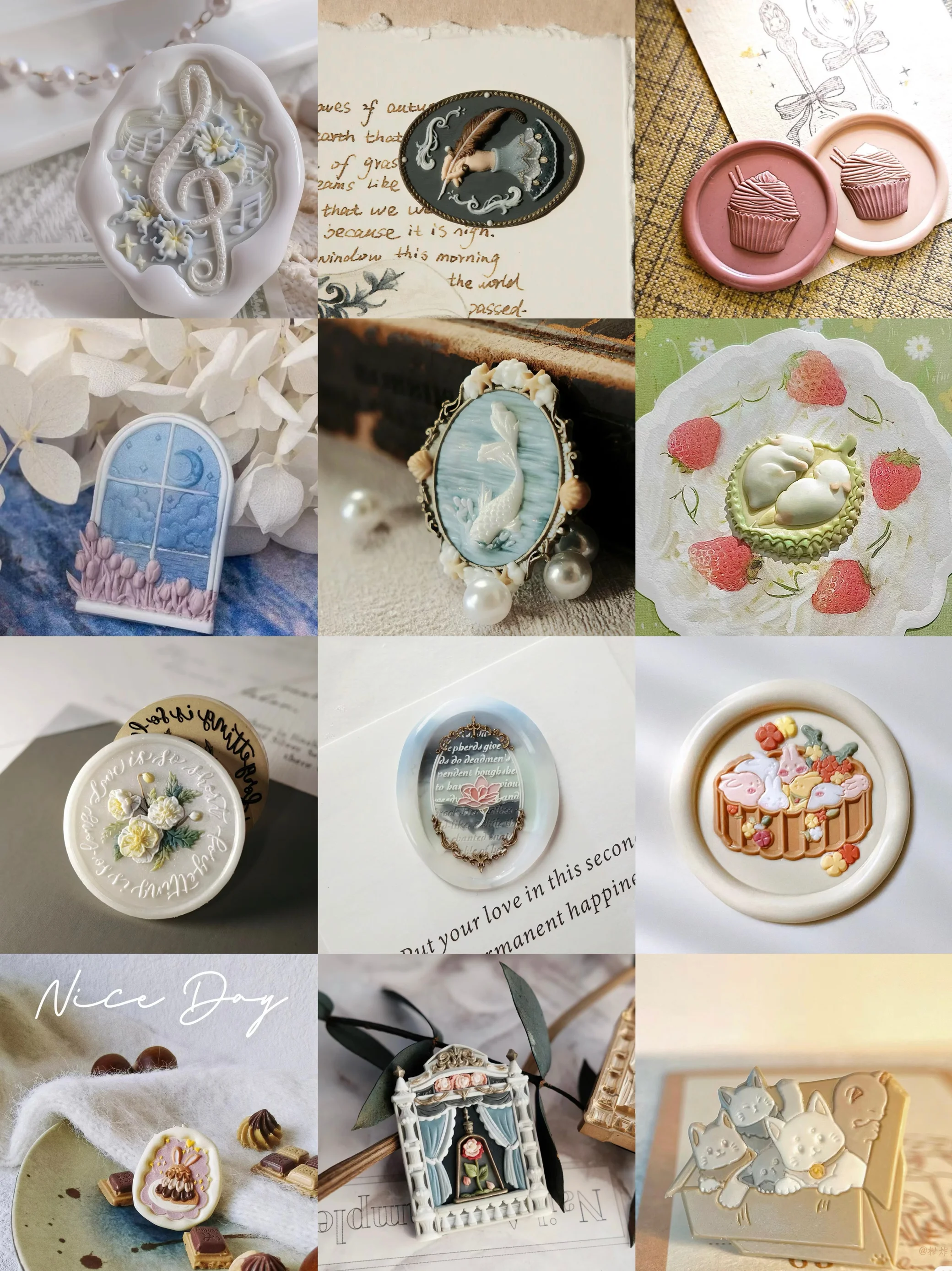 Musical Note Fire Seal Copper Head Multi-Layer Special-Shaped 3d Relief Envelope Invitation Wax Seal Stamp Children DIY Toy