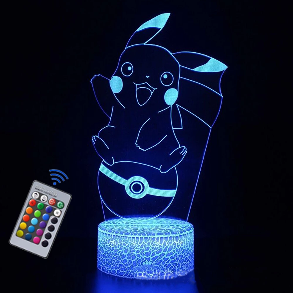  3D LED 야간 조명, 작고 다채로운 16 색 조명 배터리, USB 플러그인 전기 조명, 귀여운  장식 조명