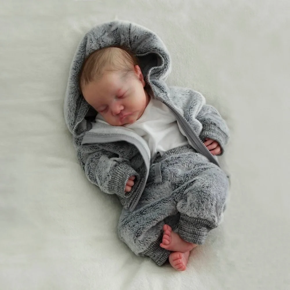 

17Inch Full Vinyl Body Waterproof Or Soft Cloth Body Reborn Doll Levi 3D Skin Painted Visible Veins Lifelike Newborn Toy Gift