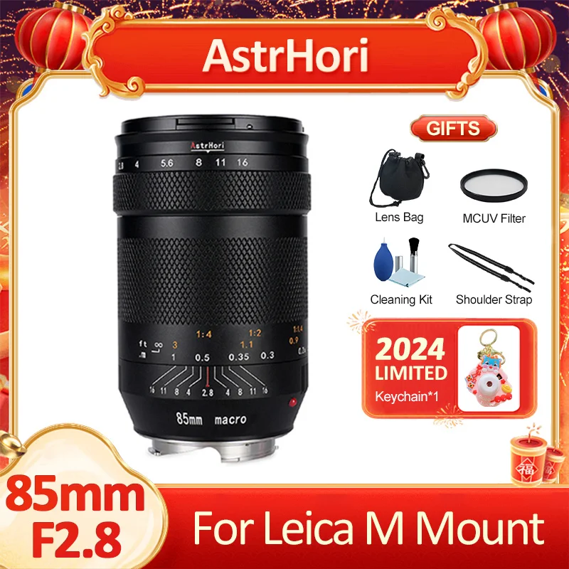 Astrhori 85Mm F2.8 Portrait Obiettivo Per Fotocamera Full Frame Per Leica M Mount M11 M10R M10 M240 M10P M10D Mp Me M246 1:1 Obiettivo Macro