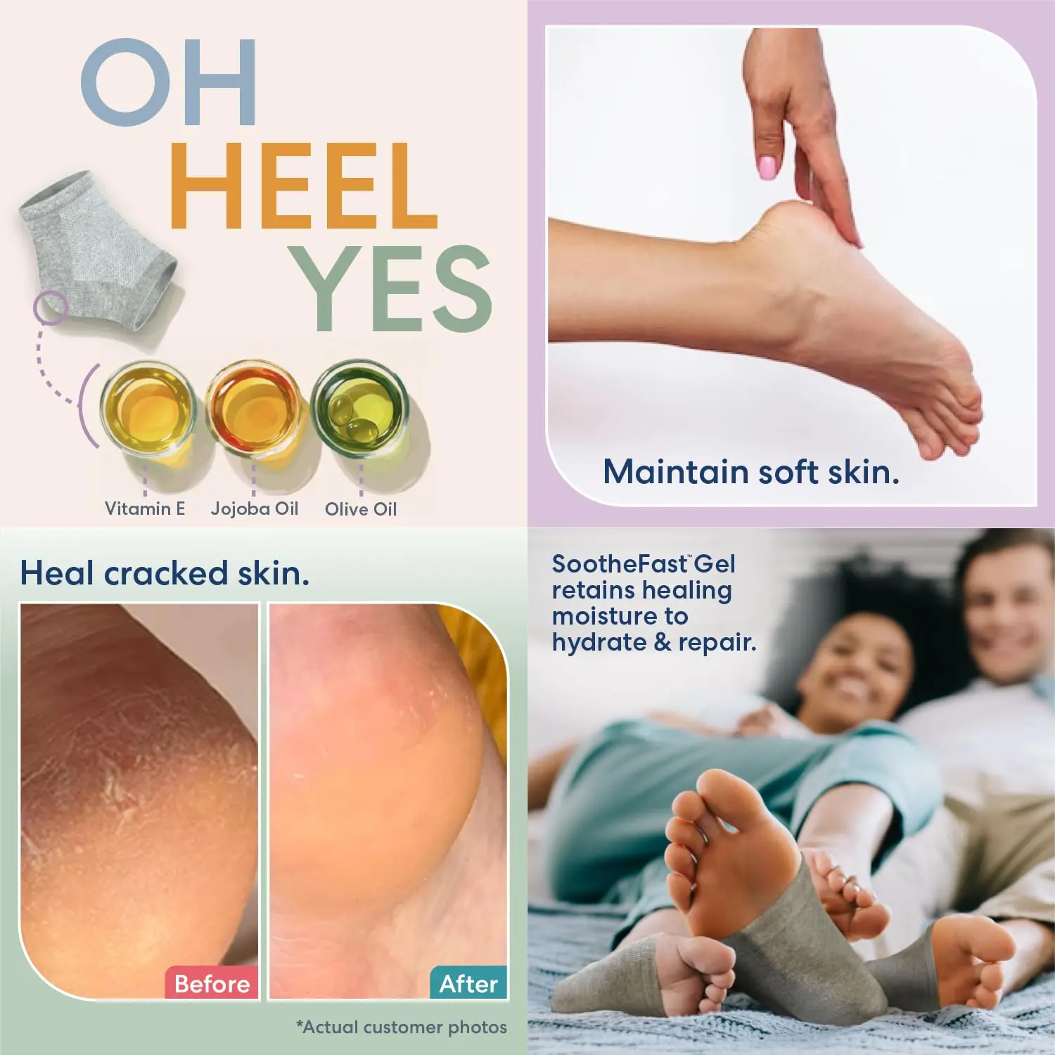 Gel Heel Crack Socks Mesh Breathable Cotton Socks Heel Protection Half Silicone Cover heel protection socks