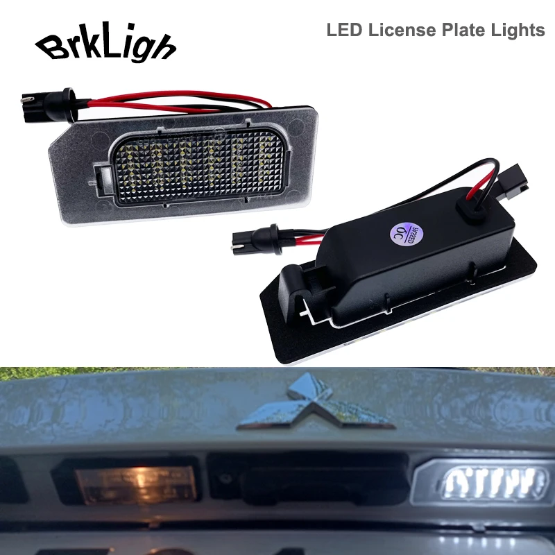 

2Pcs Canbus LED License Plate Lights Rear Tag Number Lamp For Mitsubishi Outlander Sport ASX RVR 2011-2020 White Car Accessories