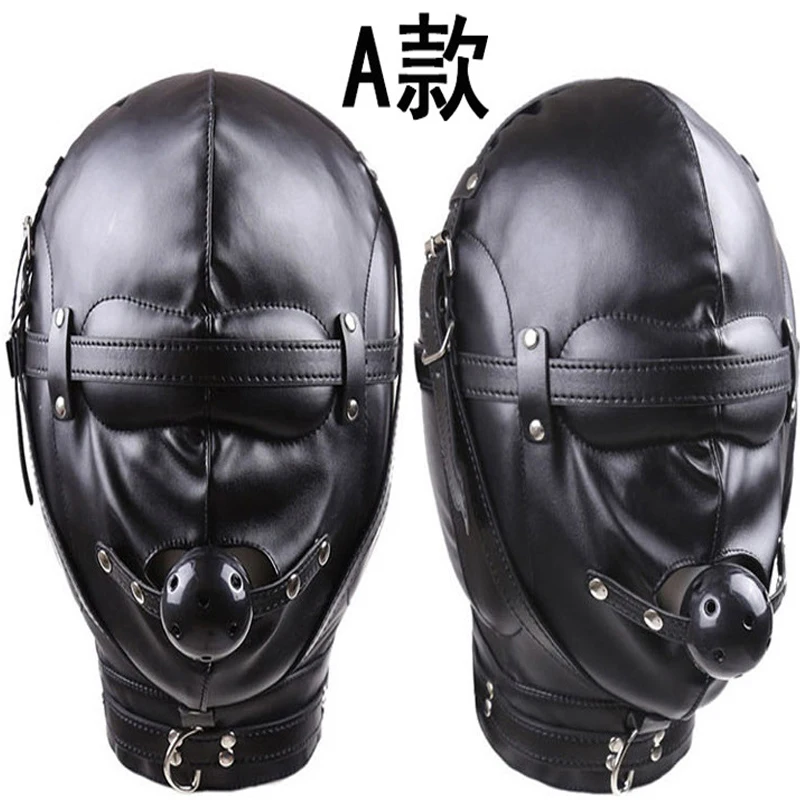 Masque bondage avec bâillon fetish restraint pour couples_voghion.com