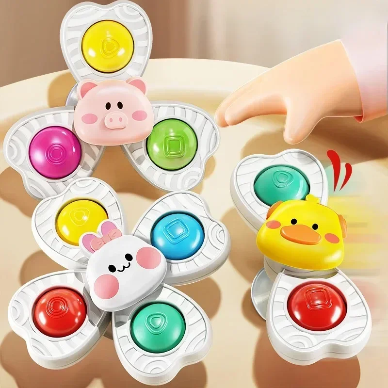 3PCS/set Baby Bath Toys For Boy Children Bathing Sucker Spinner Suction Cup Toy For Kids Funny Child Rattles Toddler Toys