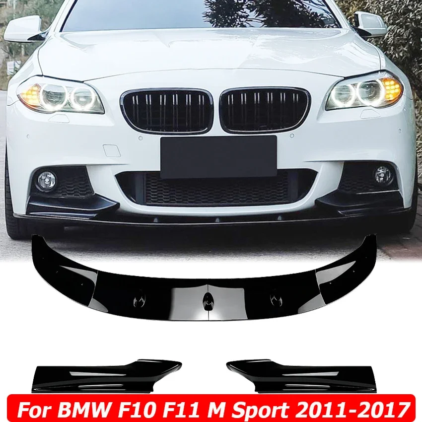 

F10 F11 Front Bumper Lip Spoiler Canard Side Splitter Diffuser Cover Body Kit For BMW 5 Series M Sport 2011-2017 Car Accessories