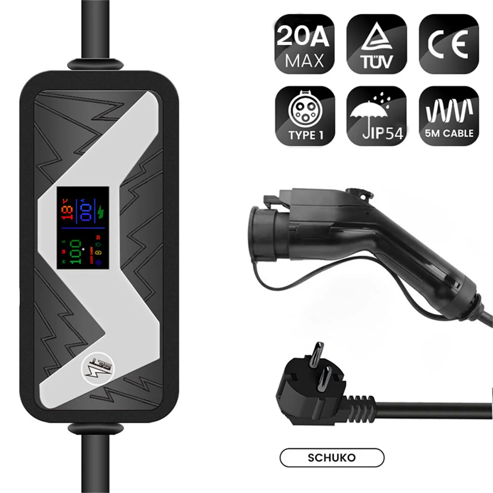 SAE-J1772-Type1-Wallbox-EV-Charging-Station-Type-1-Plug-with-Schuko ...