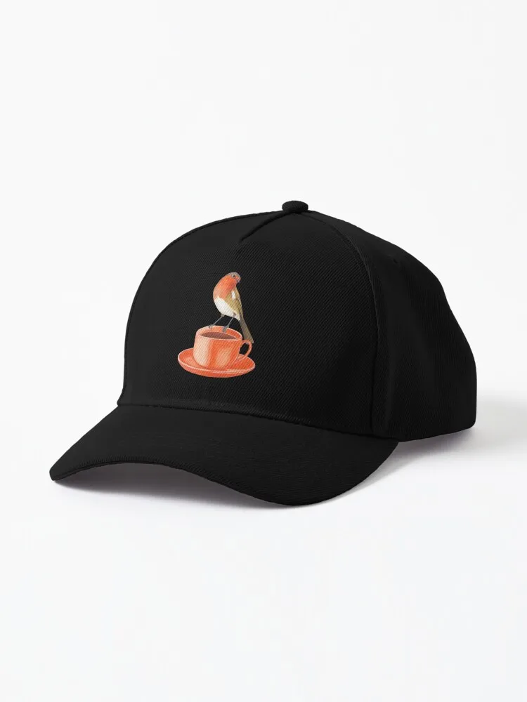 

coffee loving robin bird Cap