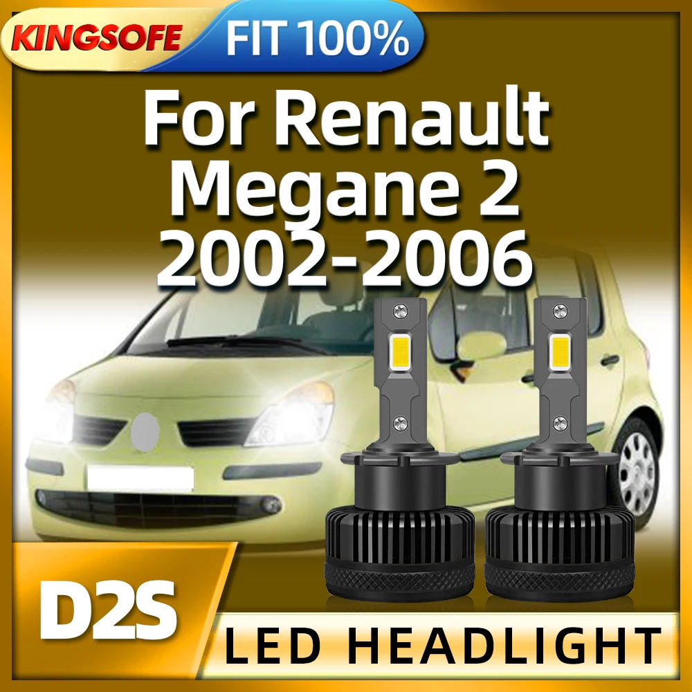 

Roadsun LED Headlight Car D2S Lamp 45000LM Auto Light 6000K Bulbs For Renault Megane 2 2002 2003 2004 2005 2006