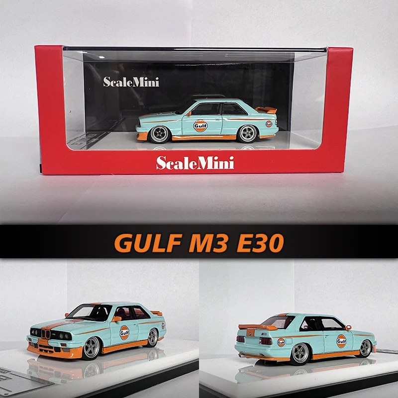 

ScaleMini в наличии 1:64 персик M3 MK1 E30, полимерная коллекция моделей автомобилей, миниатюрные игрушки для автомобиля