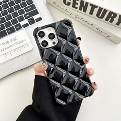 Pink Girl's Lattice Bag with Matching Phone Case - Shockproof & Stylish Hard Cover - iPhone 13 (Black)