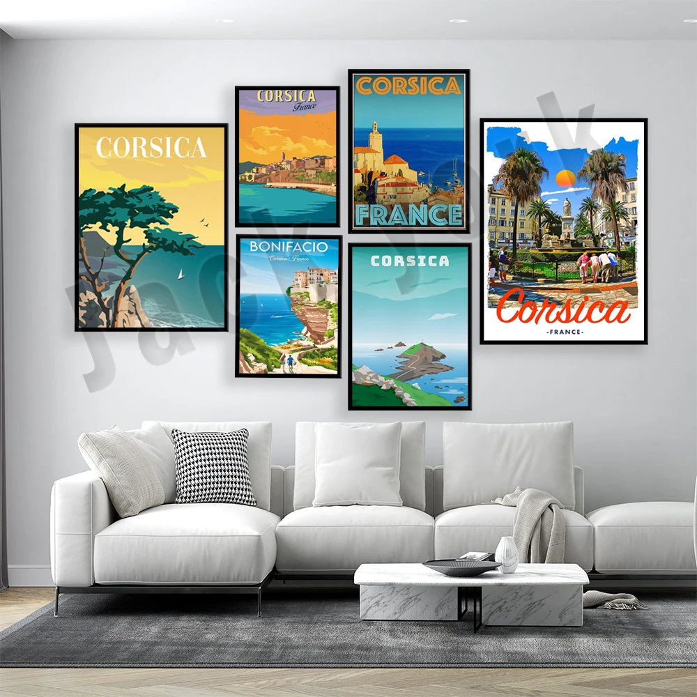 

Bonifacio Corsica, Corsica travel poster print, France travel poster, Corsica black and white, Corsica landscape photo