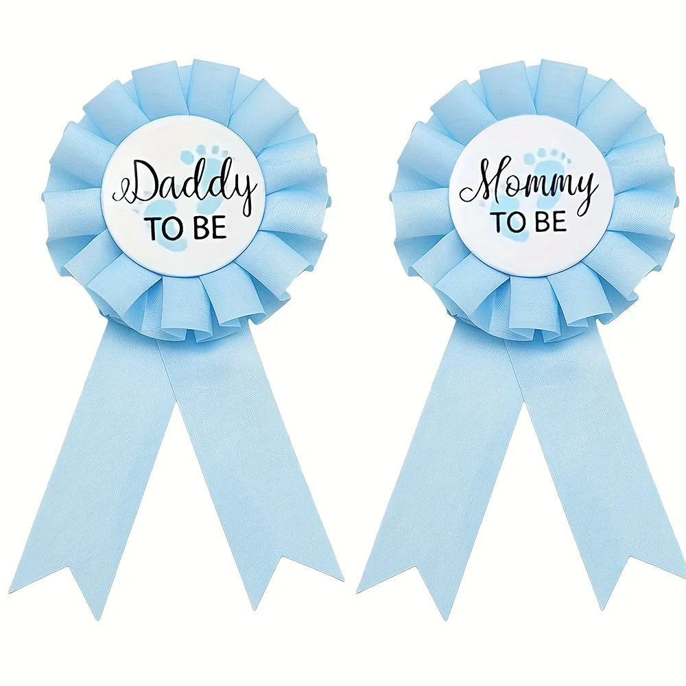 4 Pezzi Baby Shower Sash, Genere Rivelare Pulsante, Baby Shower