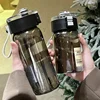 Water Bottle Plastic Portable Water Cup with Tea Compartment Outdoor Student Sports Cups BPA Free Water Bottle 2