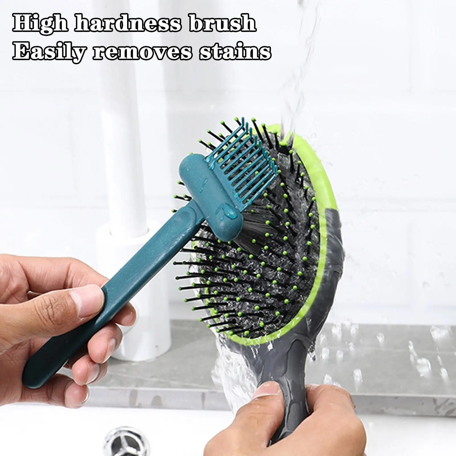 1PCS Plastic Handle Comb Cleaner Delicate Cleaning Comb Brush Removable