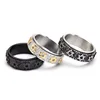 8mm Vintage Star of David Spinner Ring Hexagram Jewish Six Pointed Rotable Fidget Stainless Steel Rings Relieve Stress Men Women 2