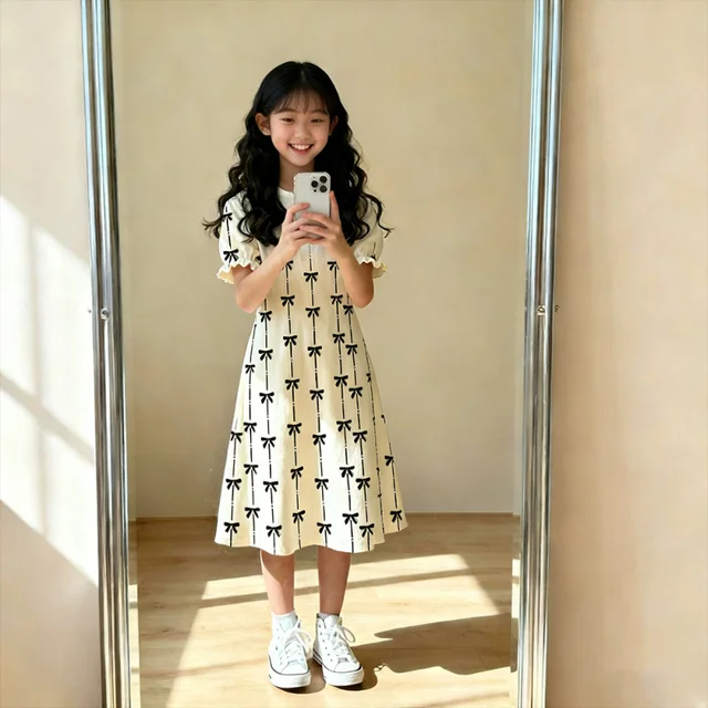 Robe décontractée mignonne et élégante pour filles 1