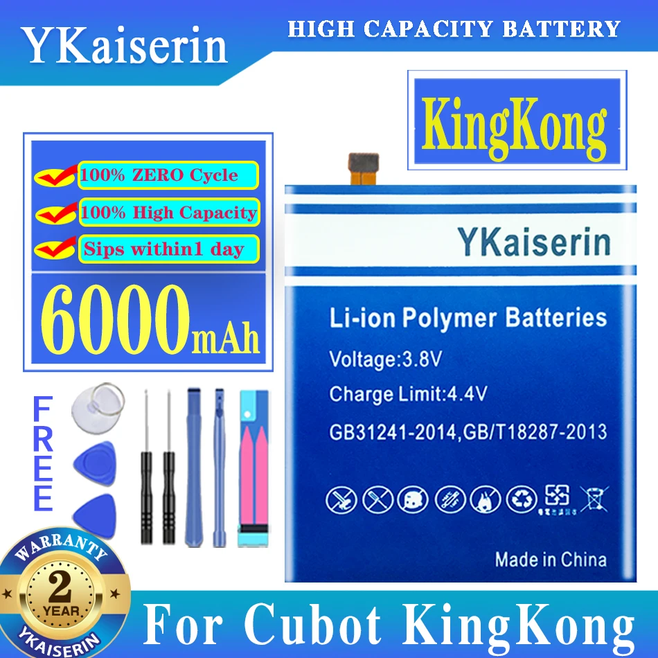 

YKaiserin High Quality Battery KingKong 6000mAh For Cubot King Kong Batterie Batteria