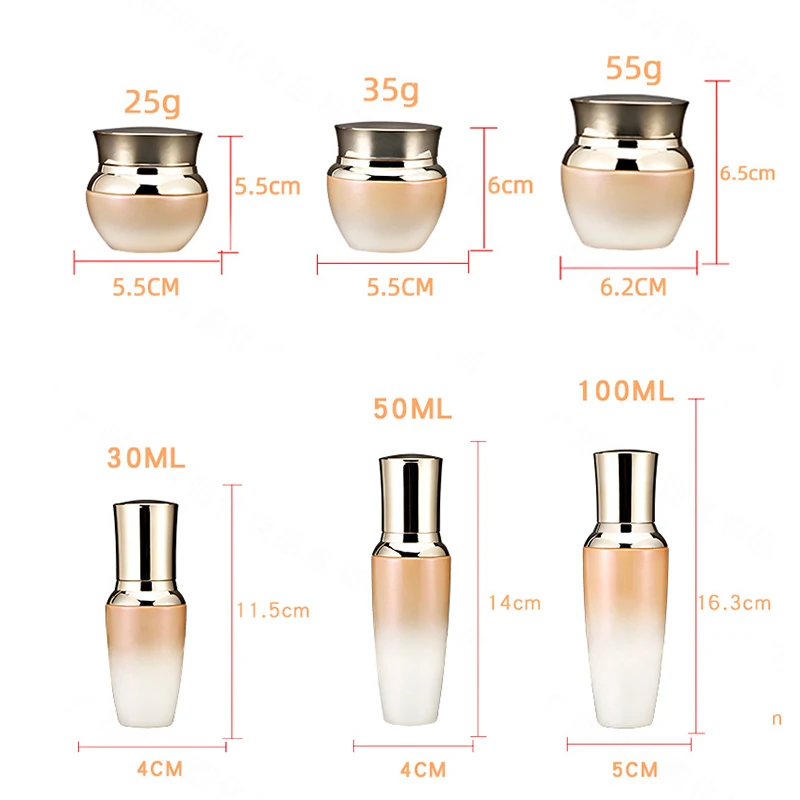 オレンジ色のガラスポンプボトル,100ml,ローション容器,空の瓶