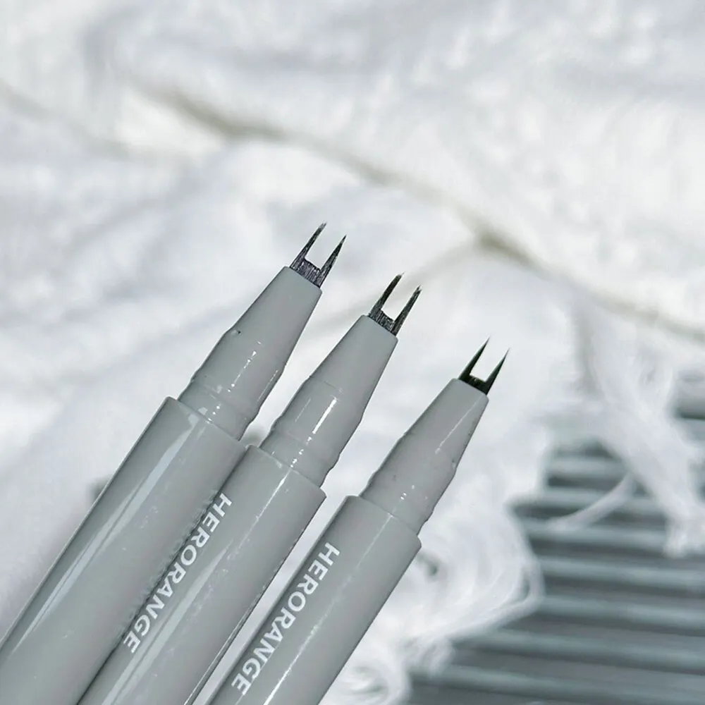 Double Tip Lower Eyelash Pencil Super Slim Eye Liner Waterproof Anti-Smudge Dual Pronged Bottom Eyelashes Pen