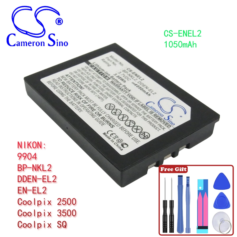 Fotocamera 1050Mah Batteria Per Nikon 9904 Bp-Nkl2 Dden-El2 En-El2 Coolpix 2500 Coolpix 3500 Coolpix Sq