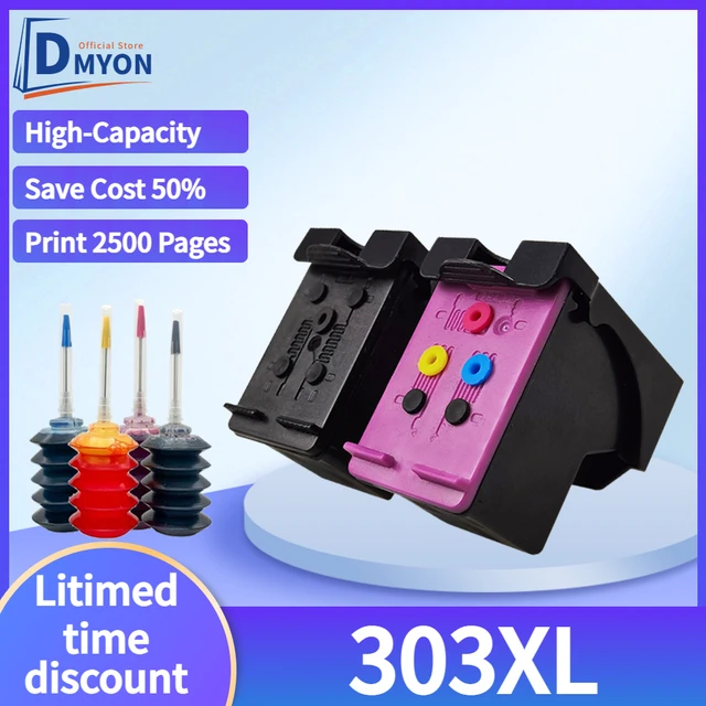 Ink Cartridge 303XL Replacement For HP 303 XL For HP303 Envy 6220 6222 6230  6234 6252 6255 6258 7822 7830 7855 7858 7864 Printer - AliExpress