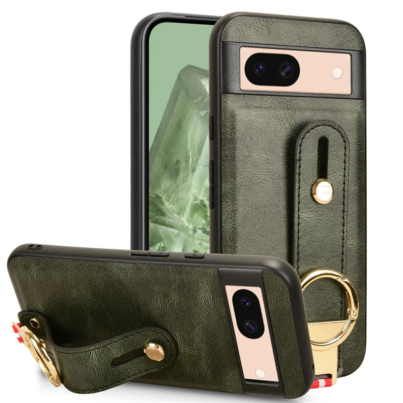 Luxury Leather Wristband Stand Case with Ring Opener