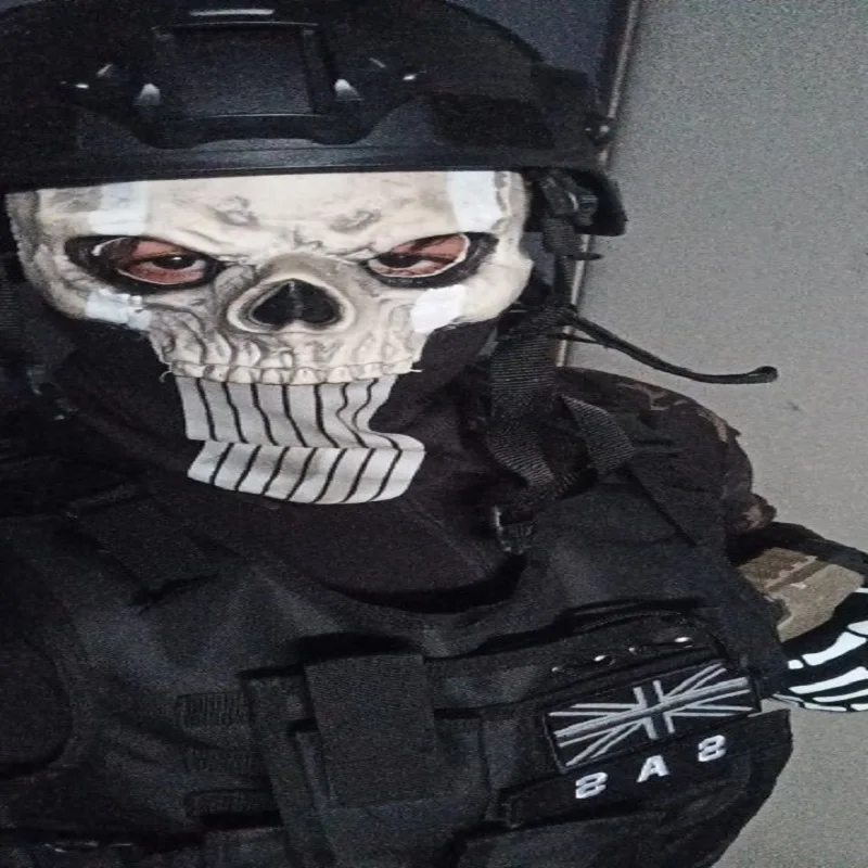 

Ghost mask cosplay MW2 airsoft COD Cosplay Airsoft Tactical Skull Full Mask
