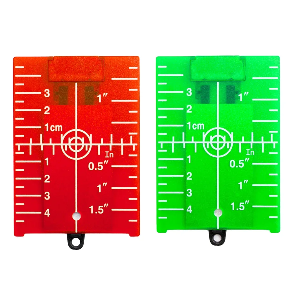 Laser Level 1-5Pcs Vertical/Horizontal Target Card Red/Green Line Beam Distance Plate Inch/cm Leveling Board Tool Part