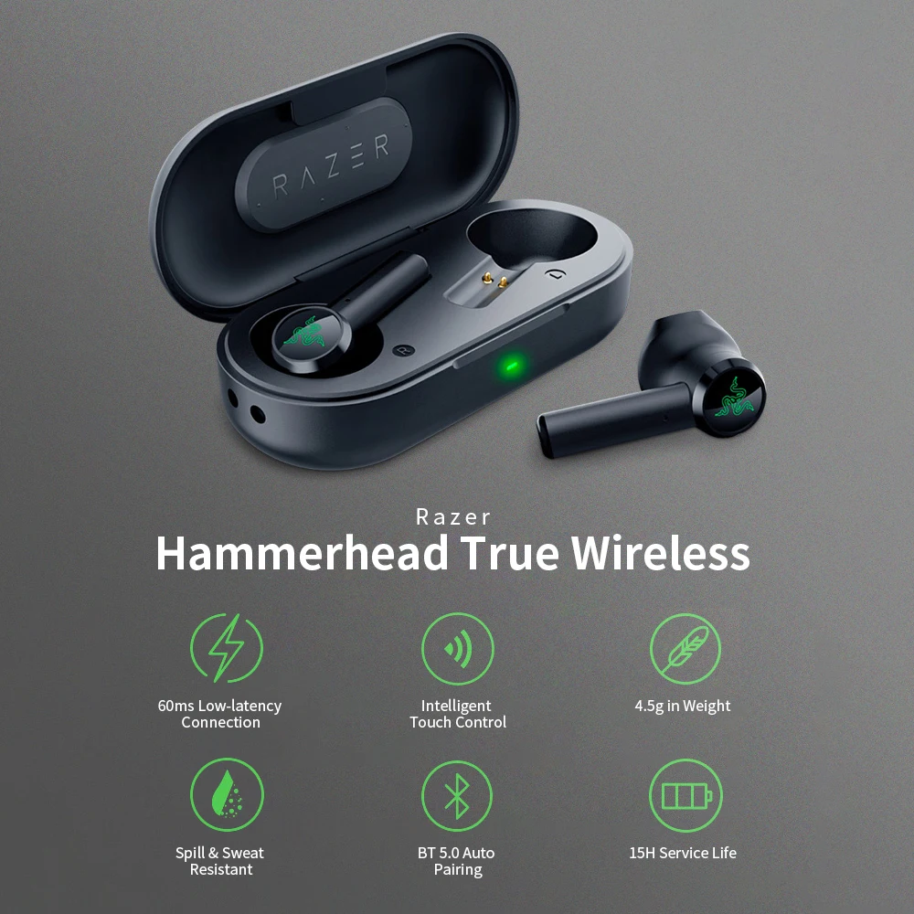 Razer Hammerhead True Wireless Wireless Earbuds Bluetooth 5.0