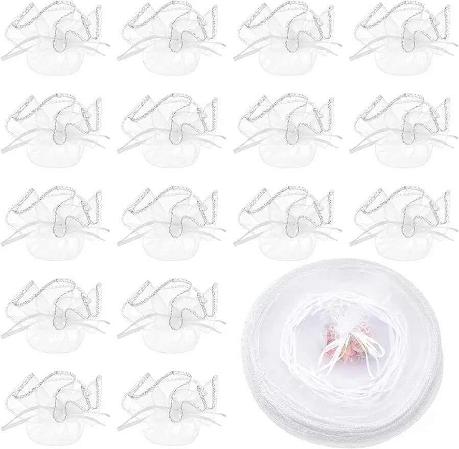 

Круглые мешки из органзы, диаметр 10 дюймов, 100 шт.