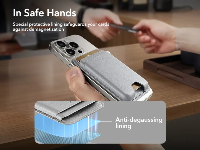 Protección anti desmagnetización en MagSafe Wallet Boost ESR