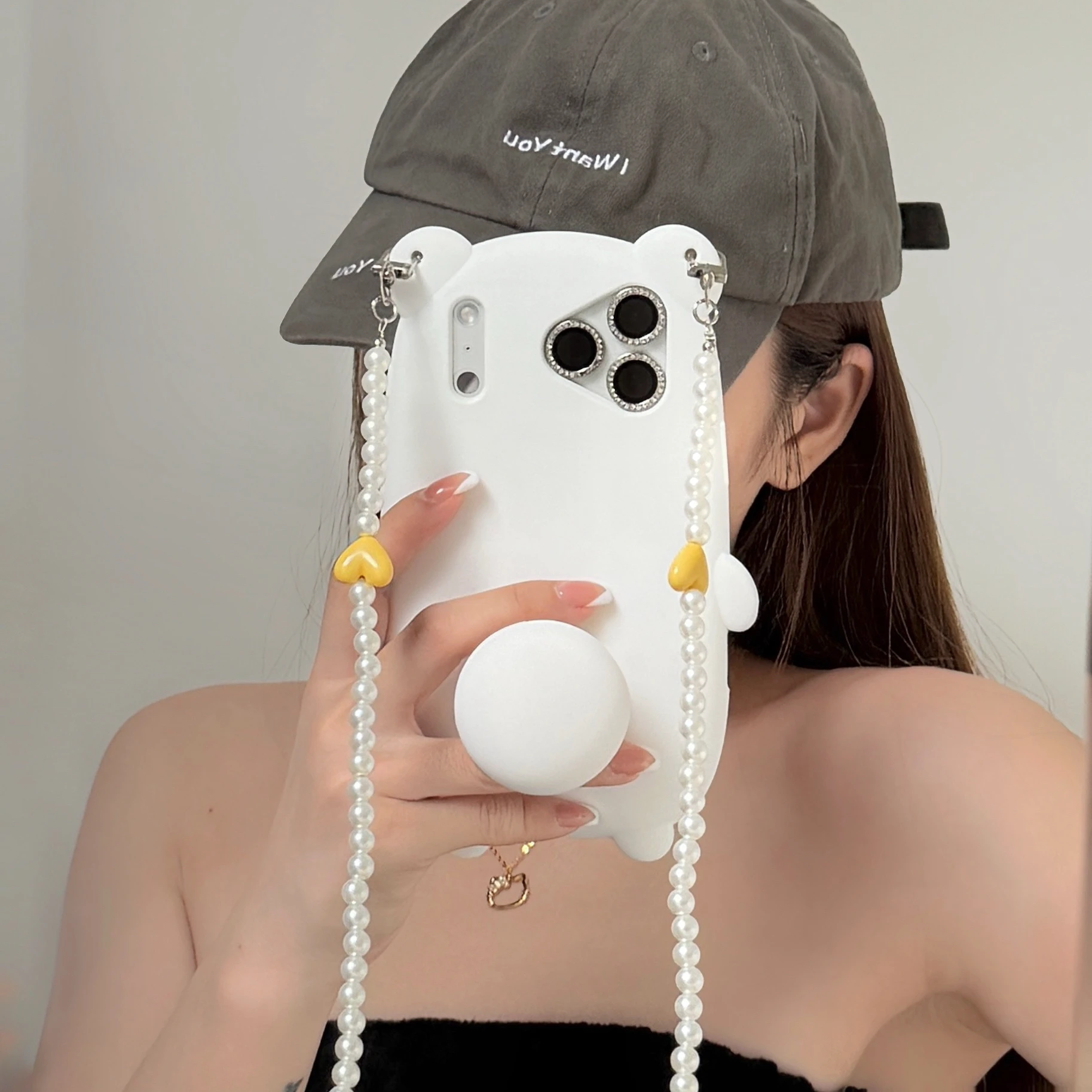 Cute Bear 3D Silicone Phone Case - Enhanced Protection Back Cover