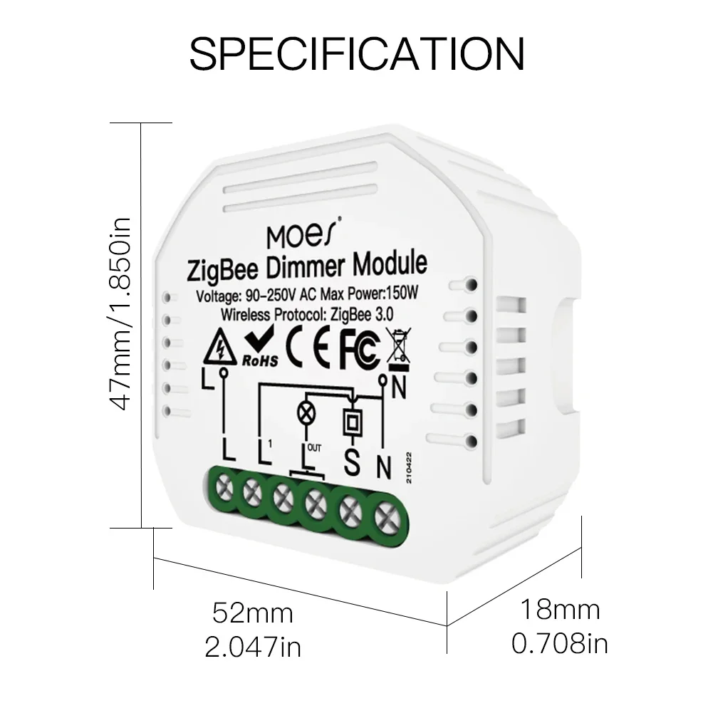Moes-interruptor de Luz Inteligente Módulo de Relé Zigbee 3.0 Gang Vida Inteligente Controle do Aplicativo Tuya Funciona com Alexa Google Home Yandex - Image 5