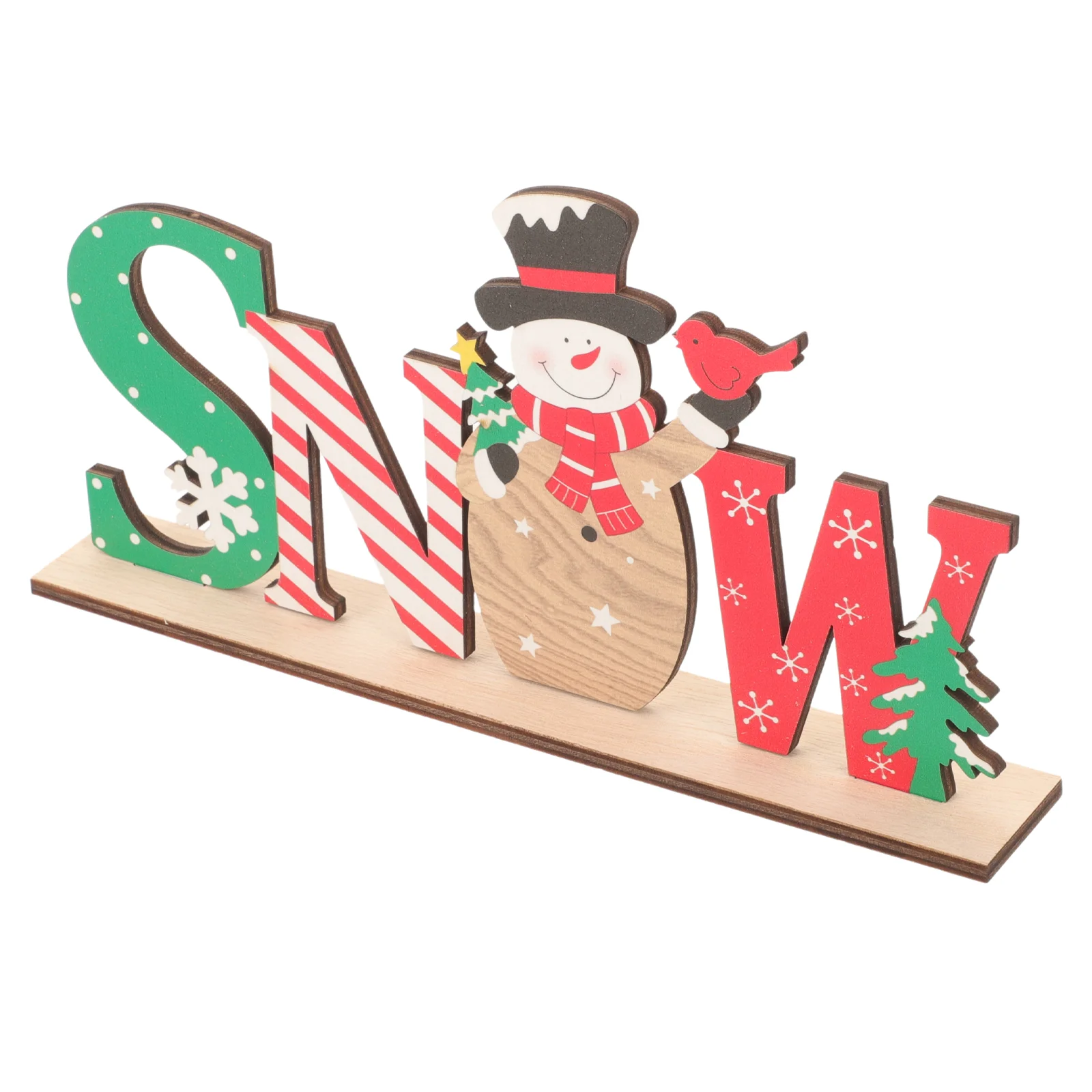 

Christmas Ornament Desktop Decoration Wooden Sign Decor Wooden Craft Holiday Ornament Christmas Tabletop Home Ornament