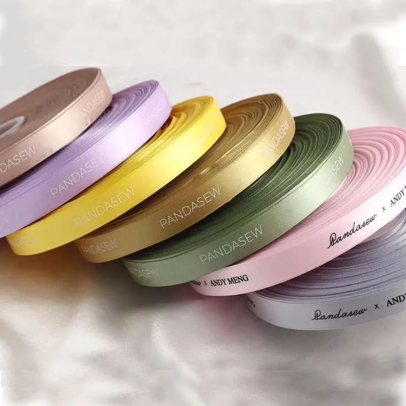 

Custom Logo Polyester Ribbon 1cm(0.39in) 1.5cm(0.59in) 2cm 2.5cm Flower Makeup DIY Gift Holder Jewelry Packaging