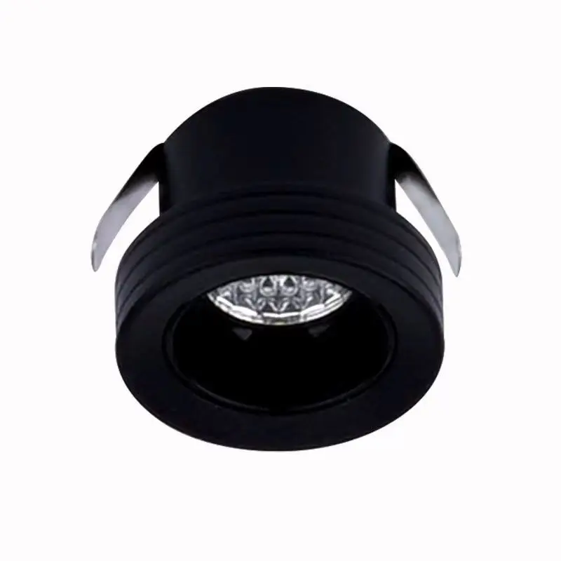 Focos 1W3W Diameter 35Mm Mini Led Spot Black Lamp Selling 10PièCes Armoire LumièRe Coupe Taille 28Mm 60 DegréS Ang