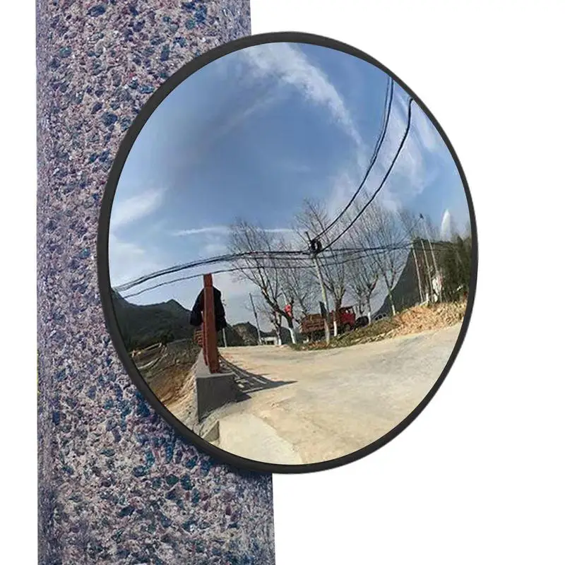 

Safety Traffic Mirror 11.8in Outdoor Security Mirror Round Corner Mirror Blindspot For Warehouse Wide Angle Adjustable Bracket