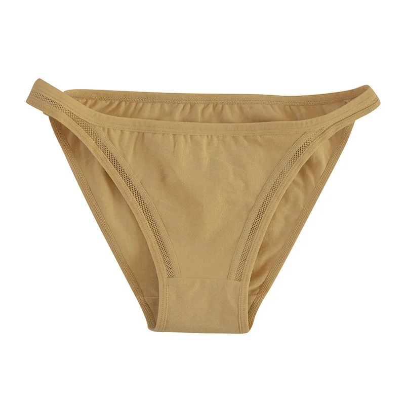 6Pcs/set Women Cotton Panties Female Mesh Underwear Solid Color Bikini Briefs Underpants Ladies Cotton Panty Girls Lingerie