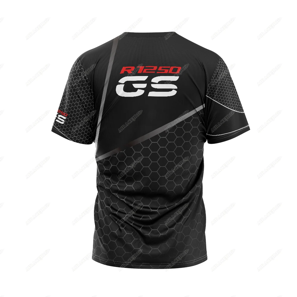 R1250 GS For BMW Motorrad Travel Adventure Motorcycle Sports T-Shirt Racing Jerseys Summer Quick-Dry Stripe Leisure Black t shirts downhill jerseys racing sportswear