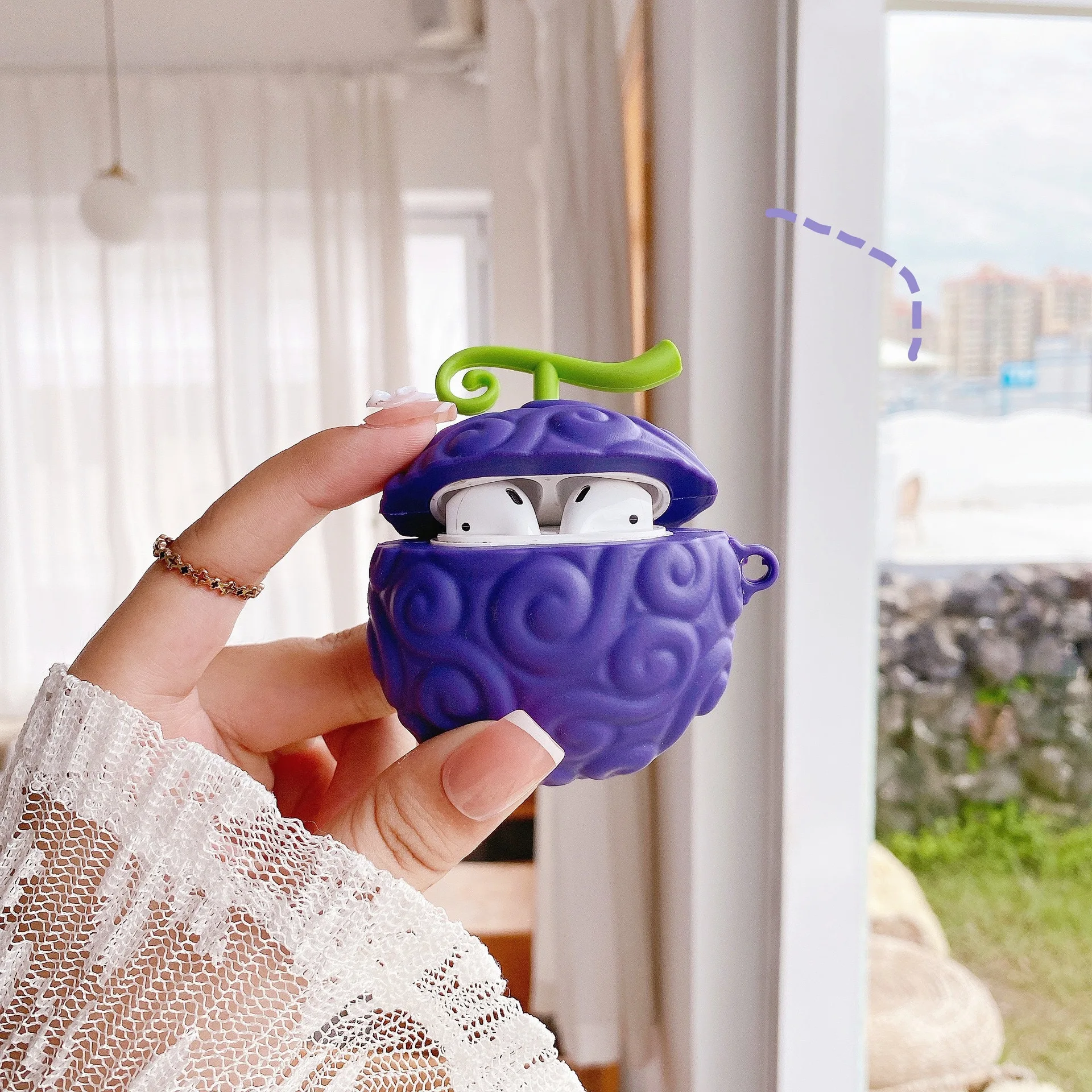 

Силиконовые наушники в стиле аниме One Piece Devil Fruit, аксессуары для Airpods 123 Pro, бесшумные наушники, защита, мультяшный чехол, подарки, экшн