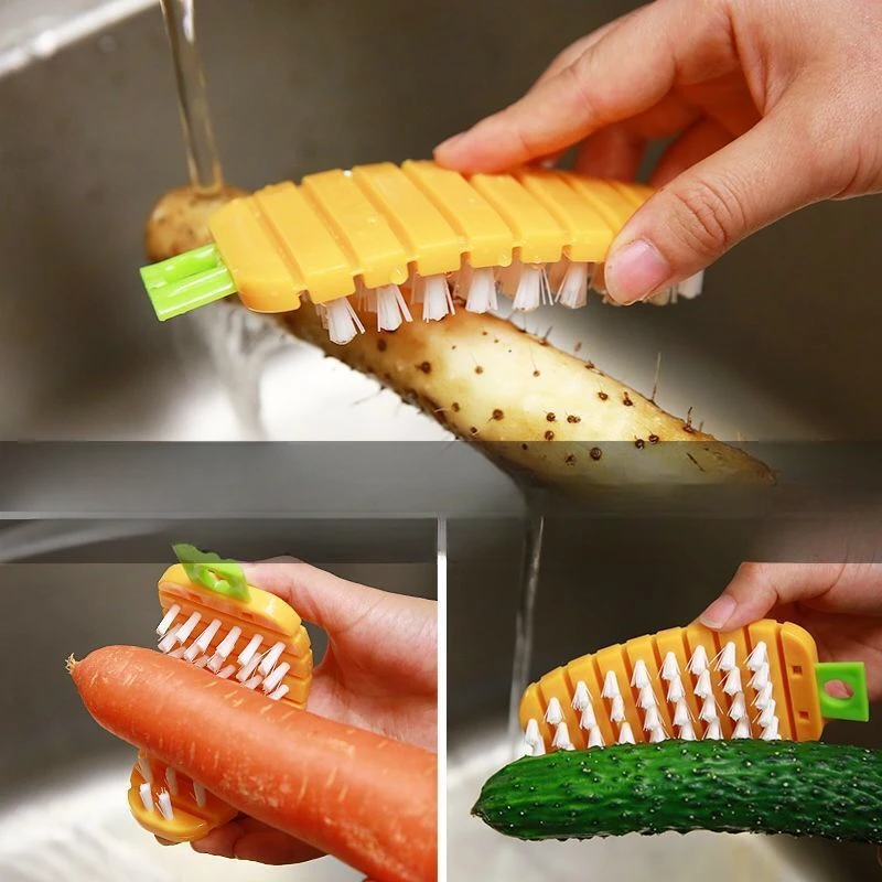 

Japanese style flexible fruit and vegetable cleaning brush multifunctional kitchen