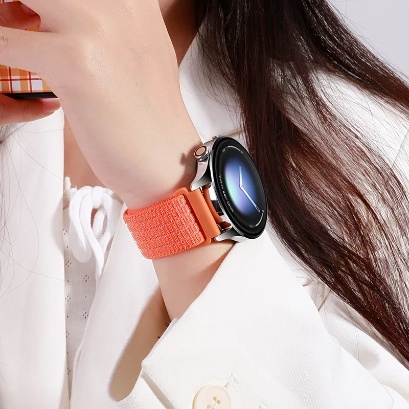 Sport Nylon Strap - Adjustable Wristband Bracelet Accessory, Compatible with 41mm and 45mm Watch Models