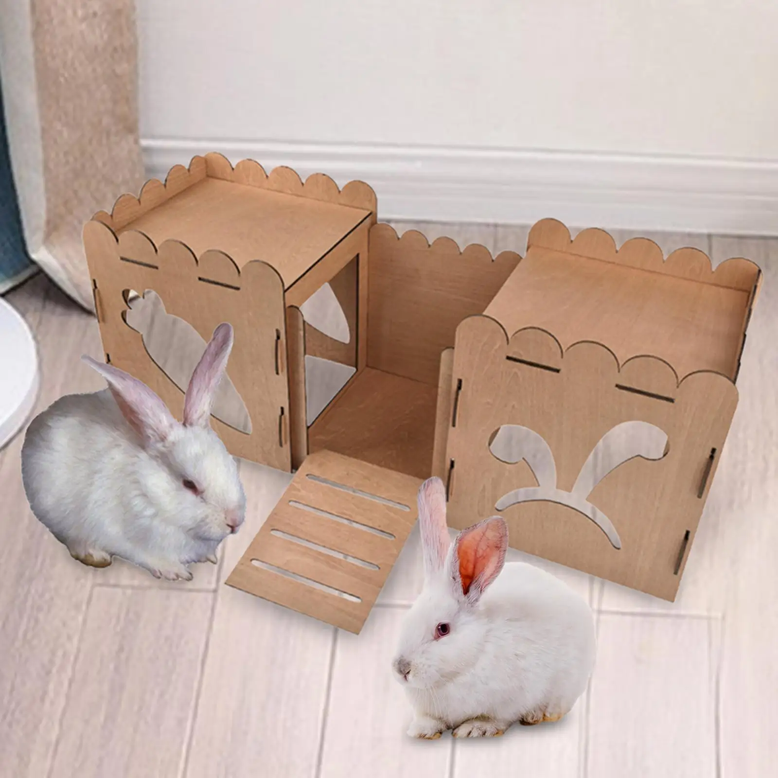 Hamster House Small Animal Pet House Bed Wooden Castle Hideout for Guinea Pig Chinchilla Bunny Gerbils Hedgehog