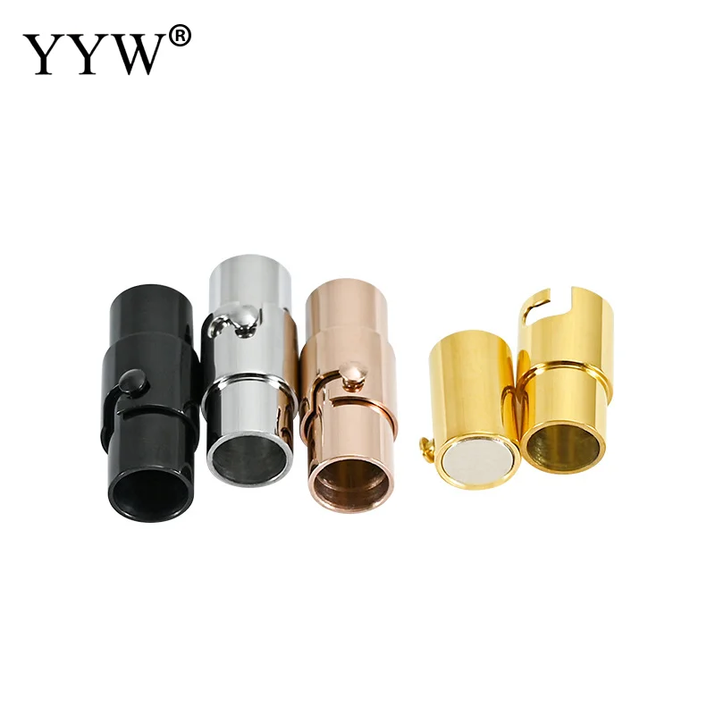 

20Pcs Stainless Steel Magnetic Clasps diameter 2/3/ 4/ 5/ 6/8mm for Leather Cord Magnet Lace Buckle Bracelet Jewelry DIY Making