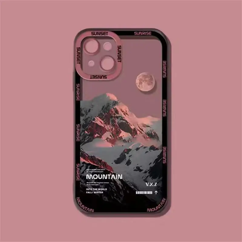 Sunset Landscape Stamp Phone Case Cover
