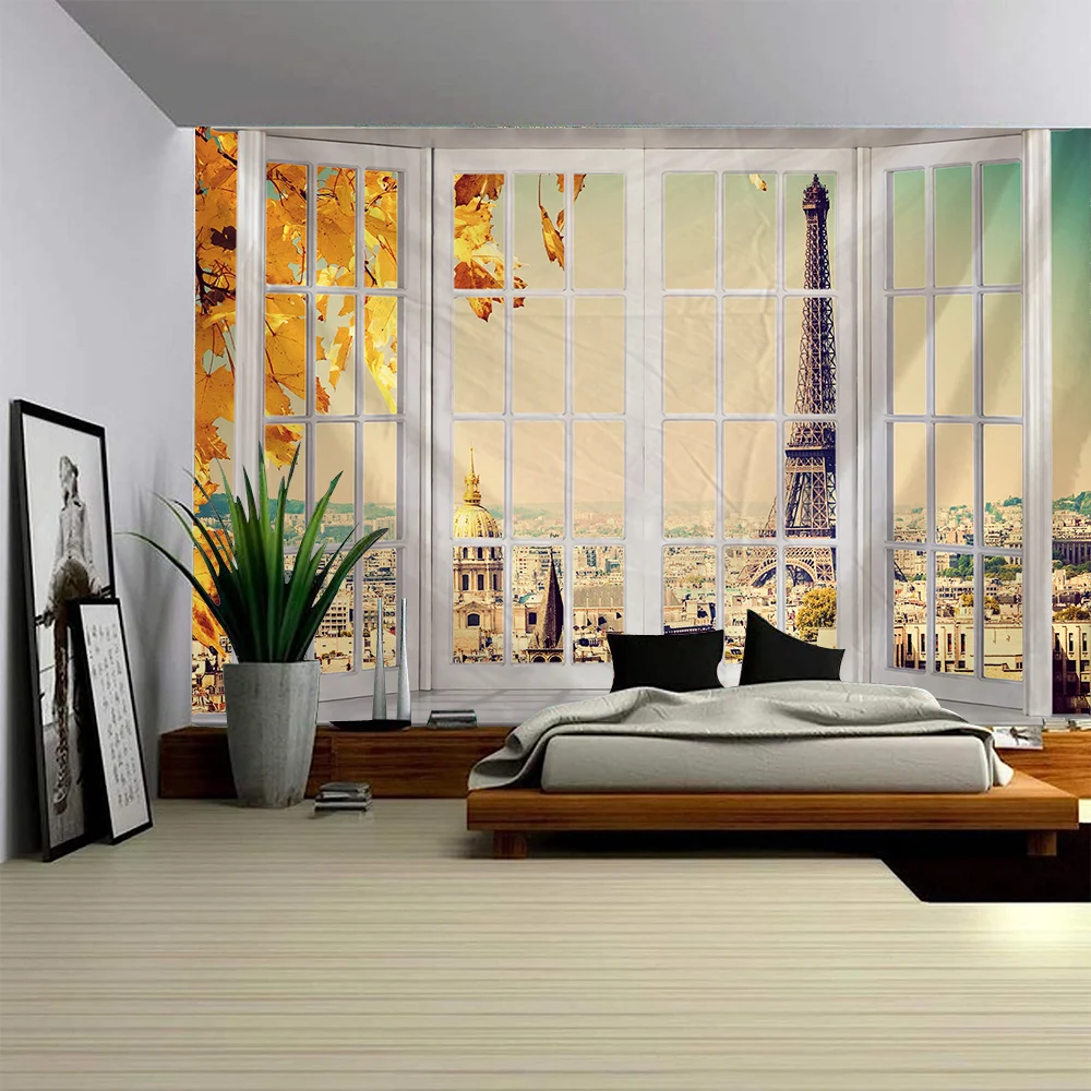 Tapestry Decor Landscape Tapestry Outside The Window Wall Art Large Mural Decoration For Home Bedroom And Living Room Decoration tapestry decor