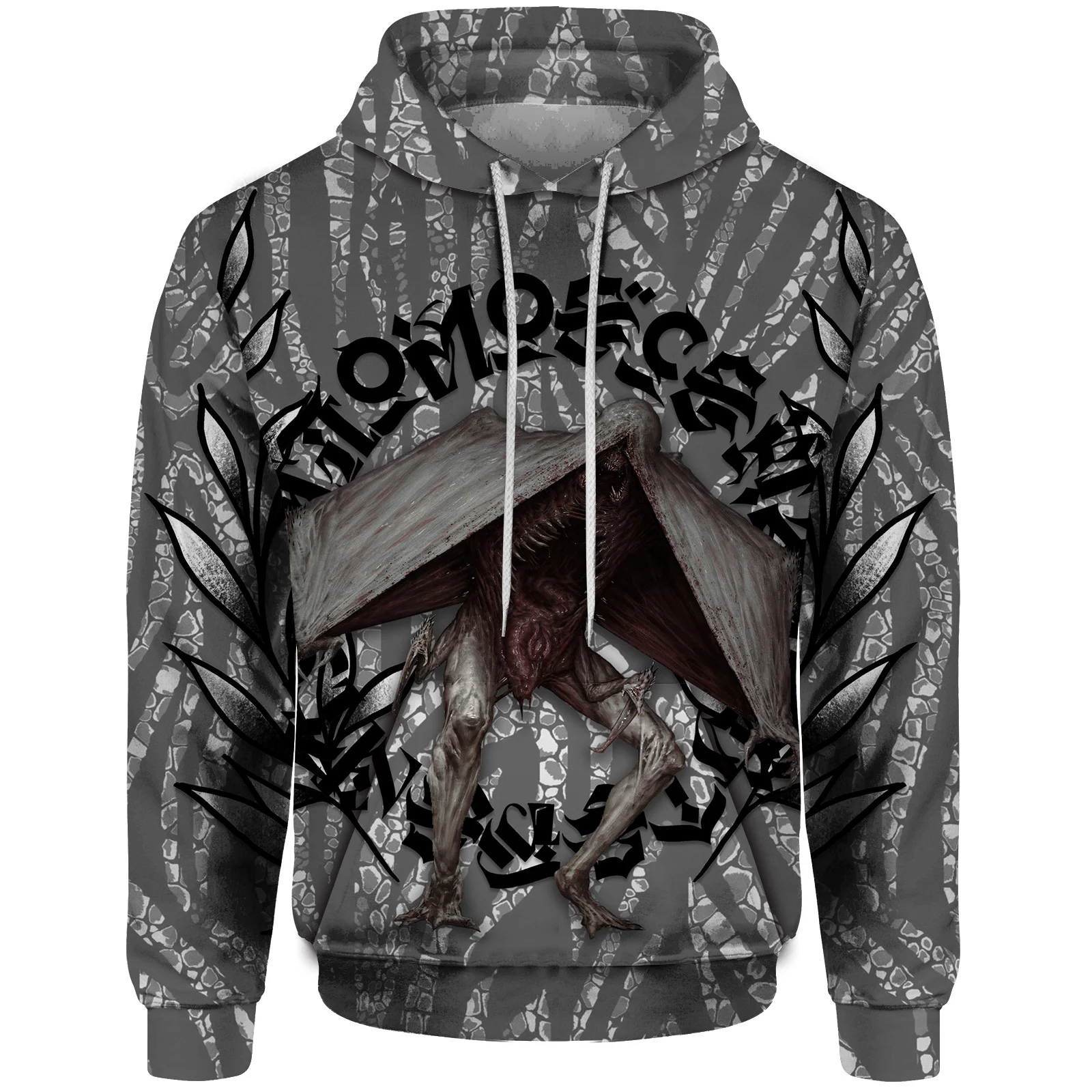 thumbnail image 1 of Men's Clothing Horror Monsters and Strange Bioprotic Sweaters Hooded Sweatshirt Man Sweatshirts for Men Harajuku Street Clothing, 1 of 5