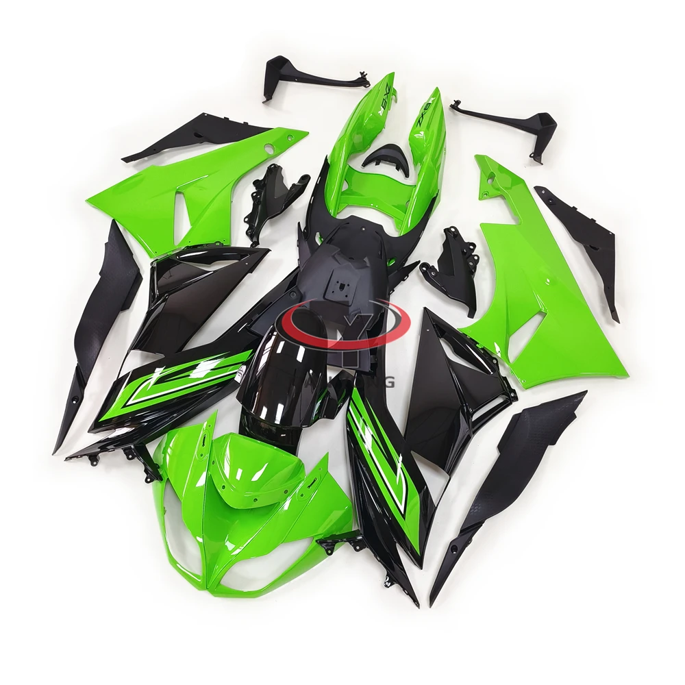 

Bodywork Cowling Full Fairing Kit Green Glossy Line Printing Motorcycle For Kawasaki ZX6R 2009 2010 2011 2012 ZX 6R 636