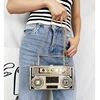 Diamond Radio Shape Party Evening Clutch Bag for Wedding Luxury Metal Handle Designer Purse and Handbags Chic Chain Shoulder Bag 6