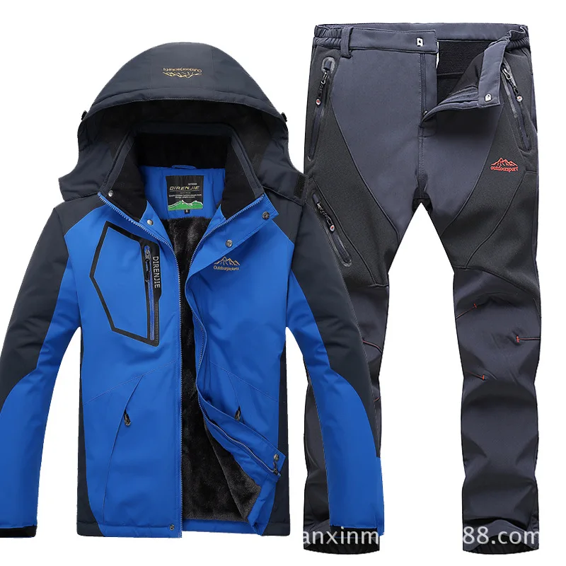 thumbnail image 1 of Traje de esquí para hombres deportes al aire libre traje de hombres guapo a prueba de viento impermeable cálido traje de esquí de invierno, 1 of 5